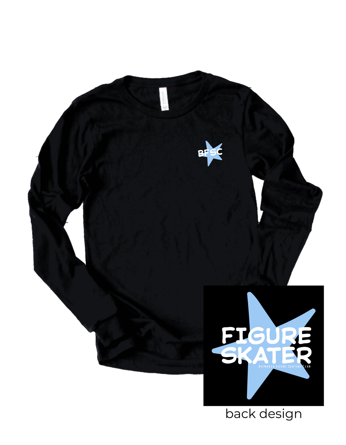 Figure Skater Star Long Sleeve Tee - Youth Sizes