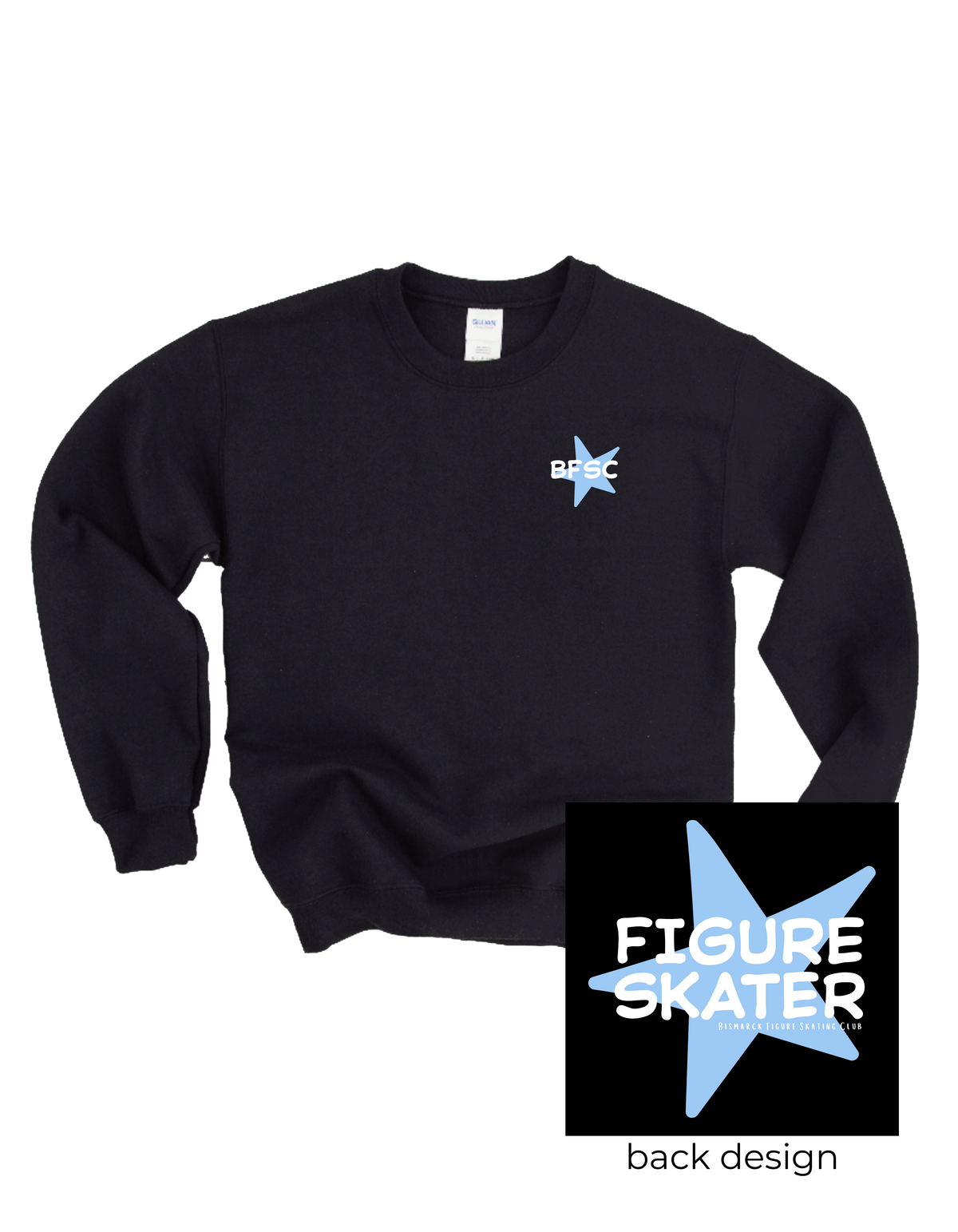 Figure Skater Star Crewneck Sweatshirt - Adult Sizes