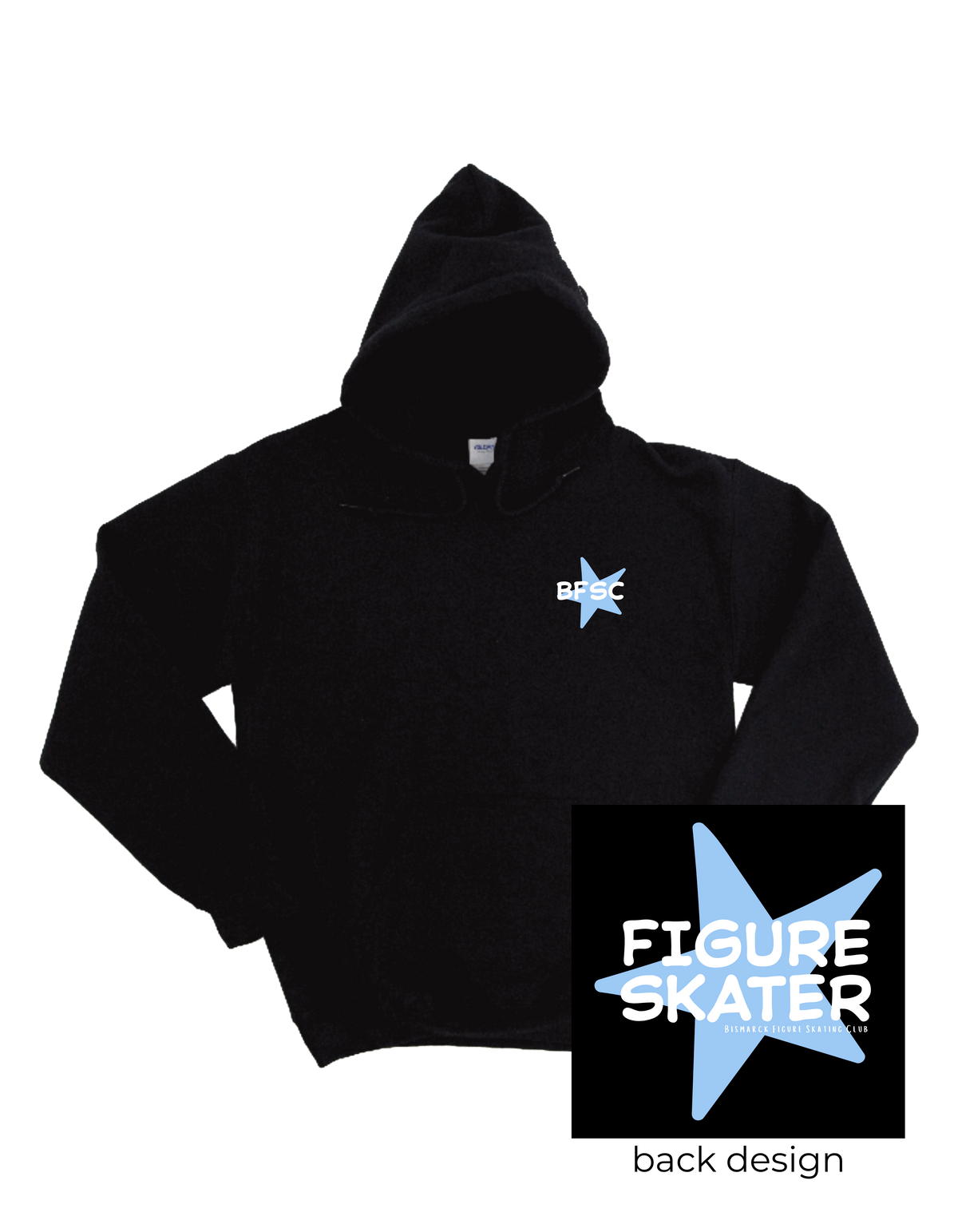 Figure Skater Star Hooded Sweatshirt - Adult Sizes