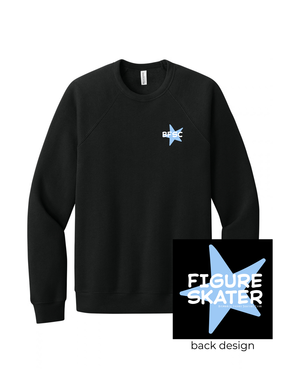 Figure Skater Star Sponge Fleece Raglan Sweatshirt - Adult Sizes
