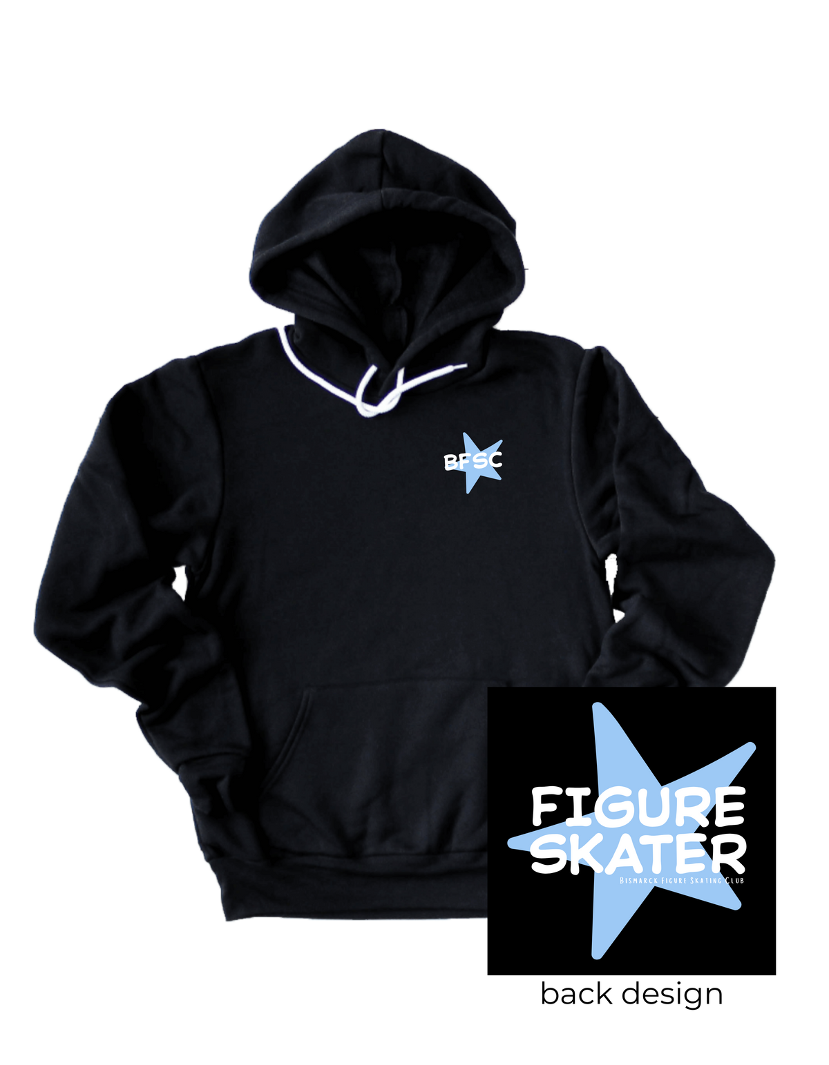 Figure Skater Star Sponge Fleece Hoodie - Adult Sizes