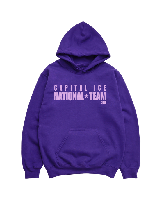 Nationals Hooded Sweatshirt Purple - Adult Sizes