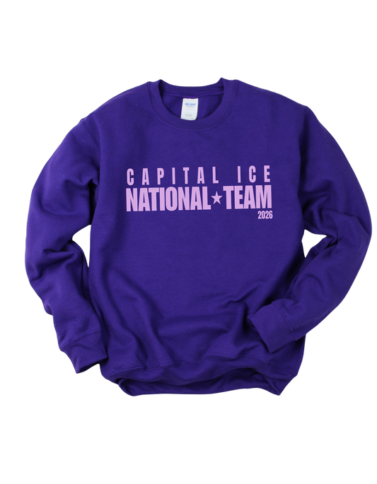 Nationals Crewneck Sweatshirt Purple - Adult Sizes